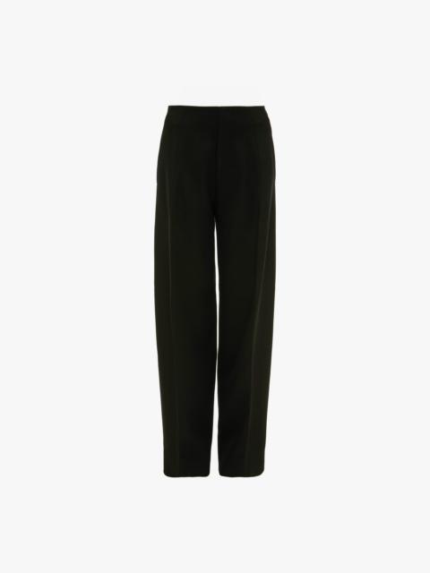 Victoria Beckham Sculptural Leg Trouser In Black