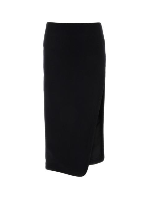 Ann Demeulemeester Oline 비대칭 Midi 스커트 에 검정