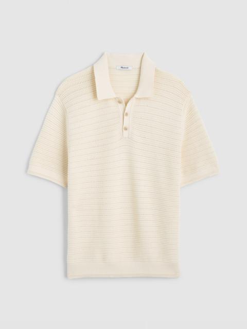 Madewell Textured Open-Stitch Polo