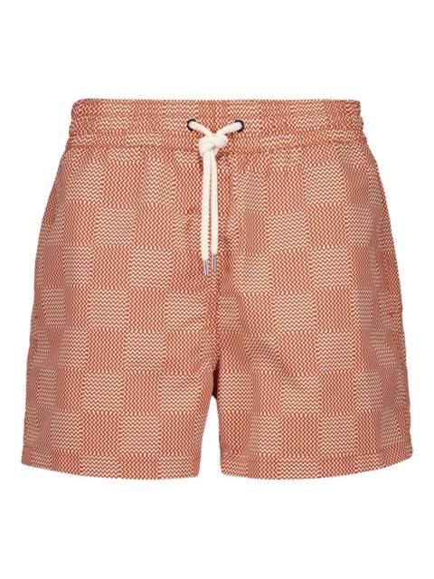 FRESCOBOL CARIOCA chevron-print swim shorts