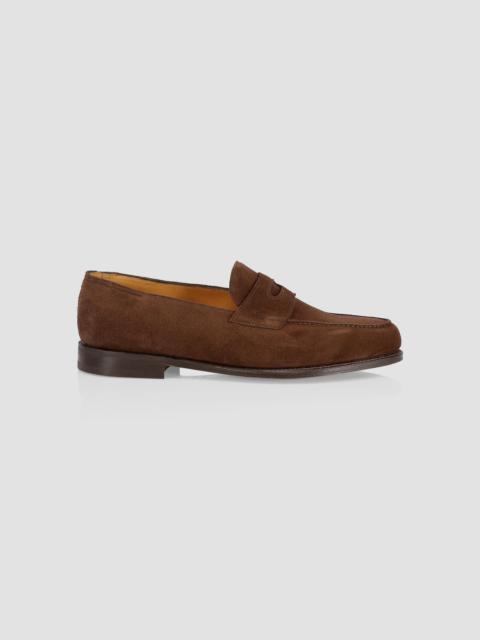 John Lobb Men's Lopez Suede Loafers - Brown