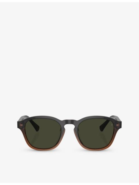 Brunello Cucinelli BC4006S round-frame acetate sunglasses