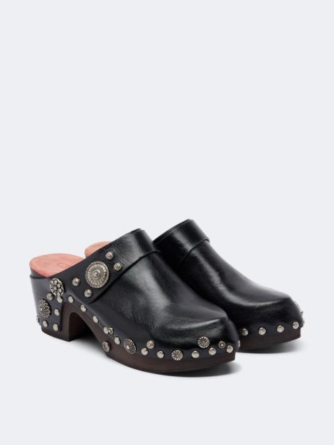 Chloé Talis studded leather clogs