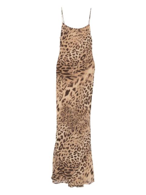 THE ANDAMANE animal-print slip dress