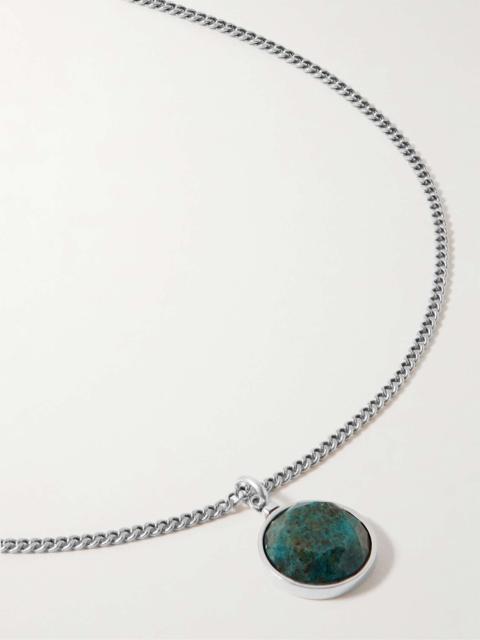 Isabel Marant Alto Silver-Tone Turquoise Pendant Necklace