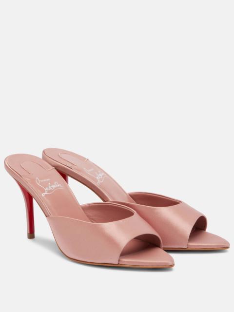 Christian Louboutin Miss Z 80 crêpe satin mules