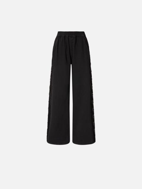 PINKO DENIM JEANS WITH LACE SIDE BAND