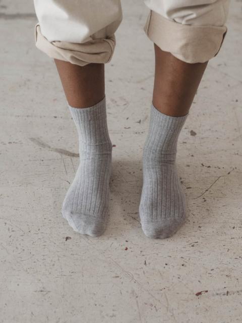 BASERANGE Rib Overankle Socks - Organic Cotton Rib