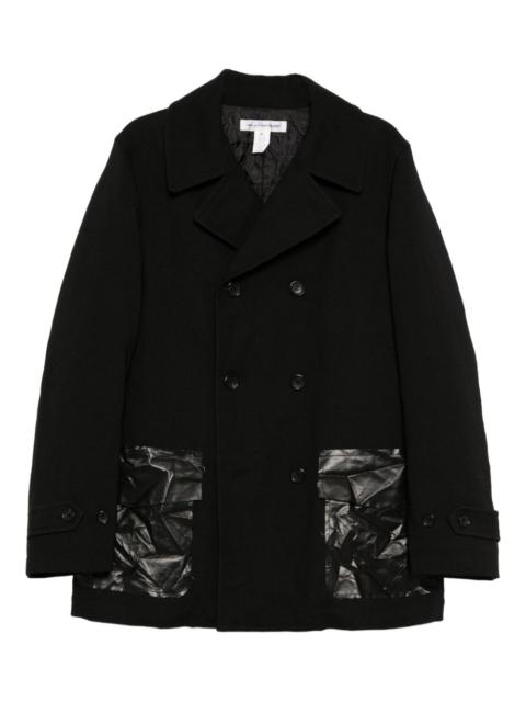 Comme des Garçons SHIRT crease-pockets peacoat