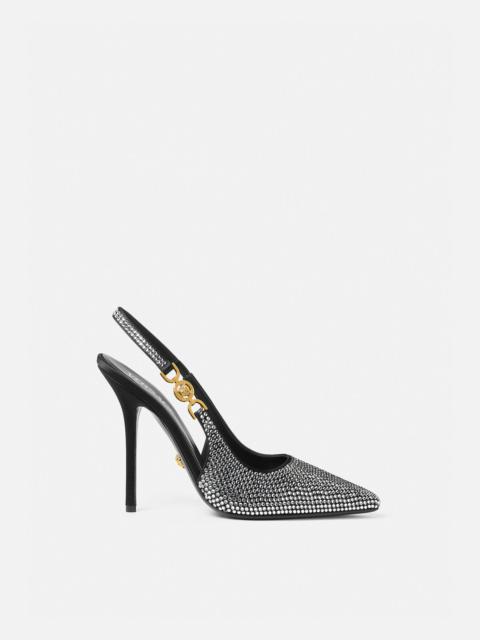 VERSACE Medusa '95 Crystal Slingback Pumps 110 mm
