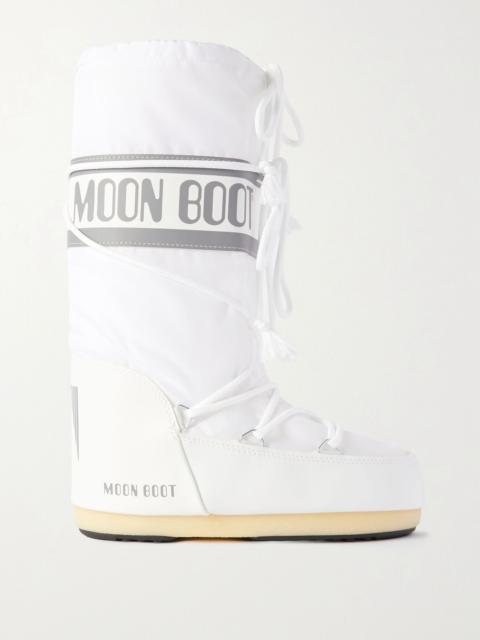 MOON BOOT Icon shell and faux leather snow boots White