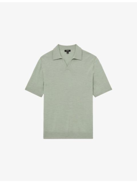 REISS Duchie Knitted Wool Polo Shirt