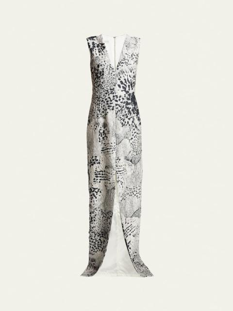 Dries Van Noten Delina Long Orchid Dress