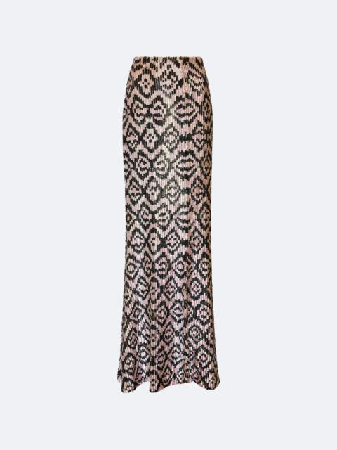 LAPOINTE Graphic Sequin Maxi Skirt