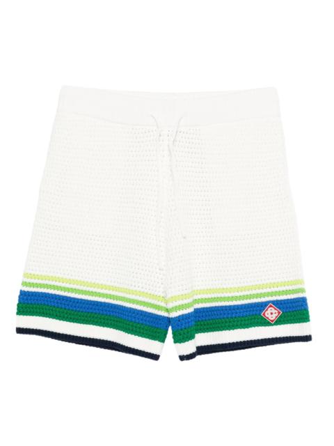 CASABLANCA Casablanca Stripe-detail Knitted Shorts
