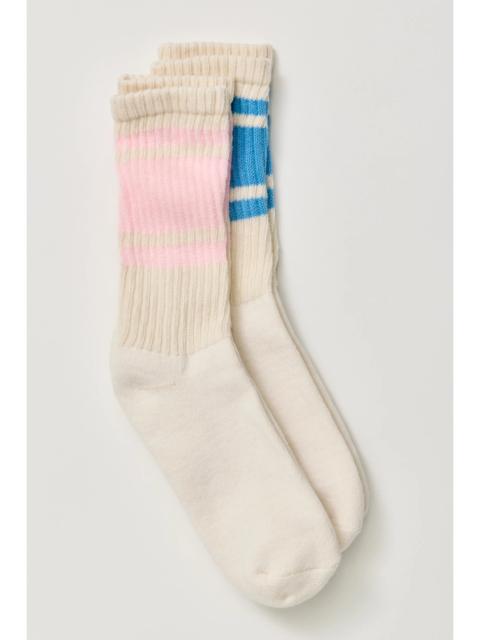 FREE PEOPLE Mono Stripe Crew 2 Pack Socks