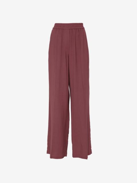 Brunello Cucinelli elasticated-waistband wide-leg trousers