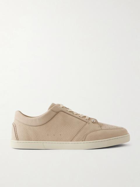 Christian Louboutin Chambelisneak Embellished Nubuck Sneakers