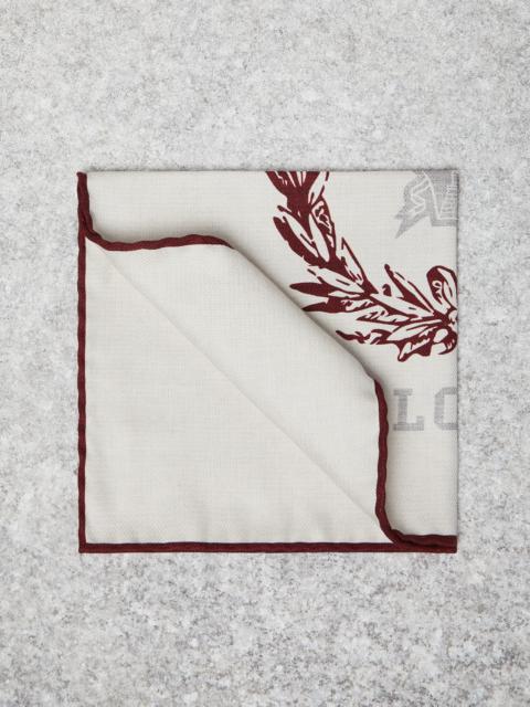 Brunello Cucinelli Silk pocket square with print