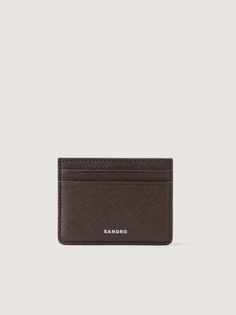 Sandro RECONSTITUTED LEATHER CARDHOLDER