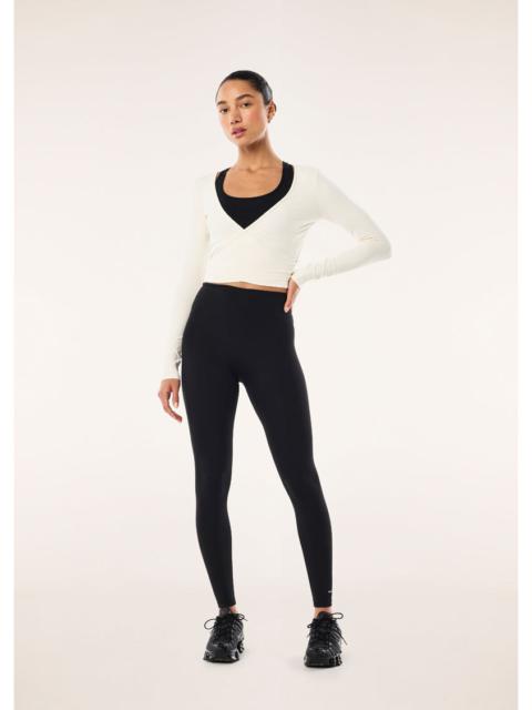 P.E NATION SIGNATURE WRAP LONG SLEEVE TOP IN WHISPER WHITE