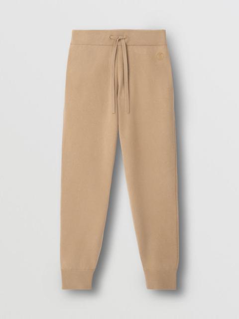 Burberry Monogram Motif Cashmere Cotton Blend Jogging Pants