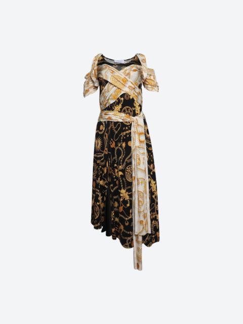Marine Serre Ornament Jewelry Nuisette Dress Black And Gold