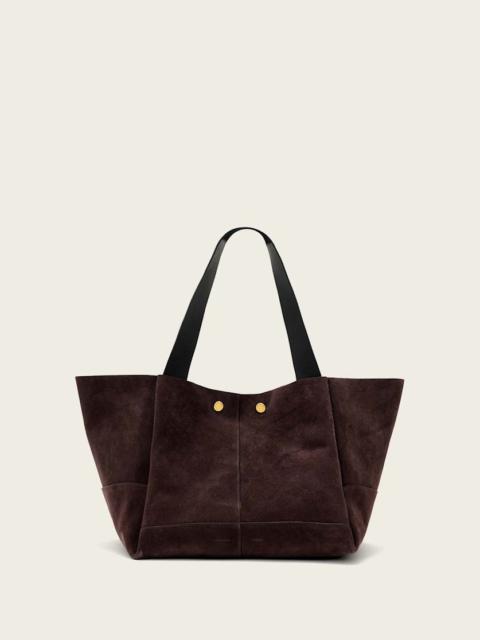 ALLSAINTS ROSALIE LARGE SUEDE TOTE BAG