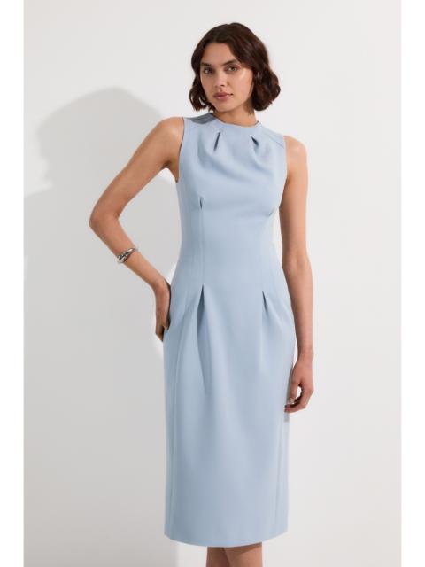 KAREN MILLEN Tall Structured Crepe Sleeveless Tailored Pencil Midi Dress