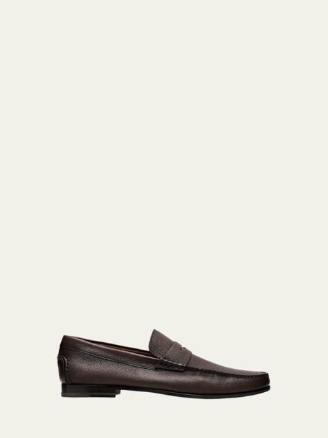 Santoni Men's Ikangia Leather Penny Loafers