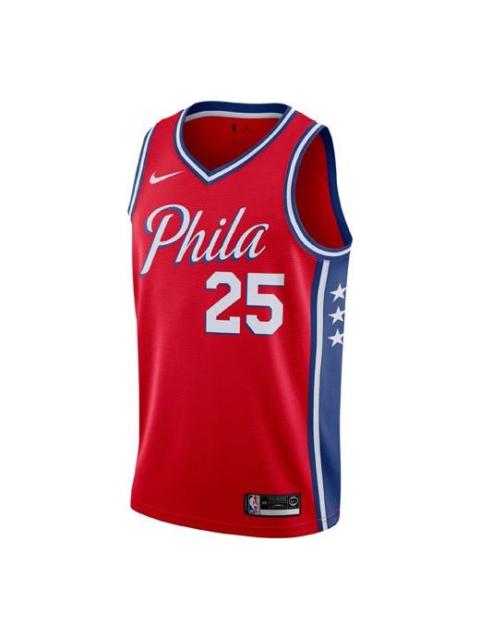 Nike Nike Philadelphia 76ers Ben Simmons Swingman Jersey For Men Red AT9812-658