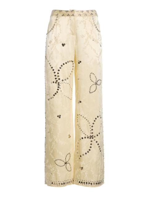 SIEDRÉS Brity Embellished Straight-Leg Pants