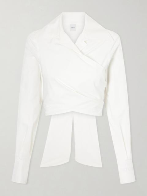 PATOU Cotton-poplin Knotted Blouse
