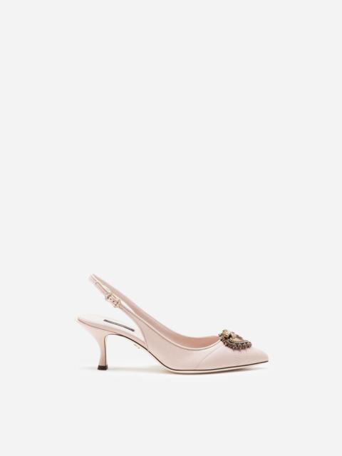 Dolce & Gabbana Matelassé nappa leather Devotion slingbacks