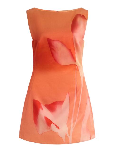 SIGNIFICANT OTHER Elvi Belted Mini Dress orange
