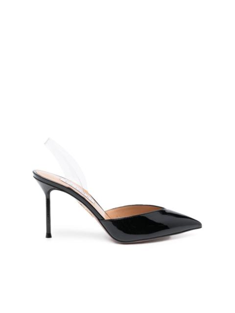 V Plexi 90mm slingback pumps