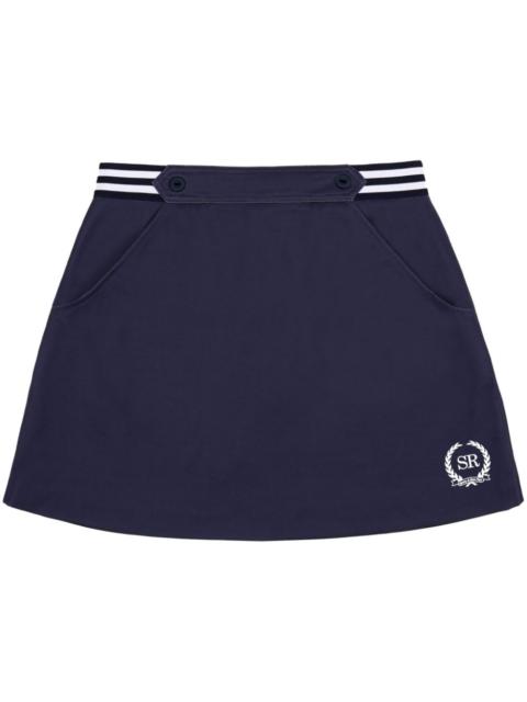 Sporty & Rich Kelly logo-embroidered skirt