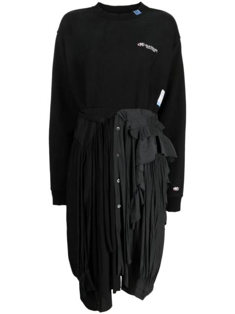 Maison MIHARAYASUHIRO logo-embroidered combined shirtdress
