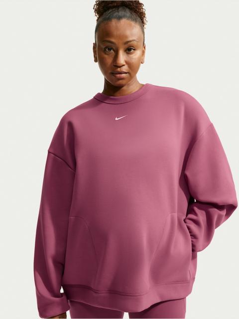Nike Nike (M) Studio Fleece Sport Women's Dri-FIT Oversized Crew-Neck Sweatshirt (Maternity)