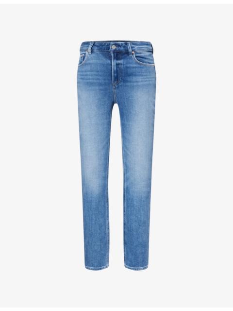 PAIGE Gemma Slim Cigarette-Leg High-Rise Stretch-Denim Jeans