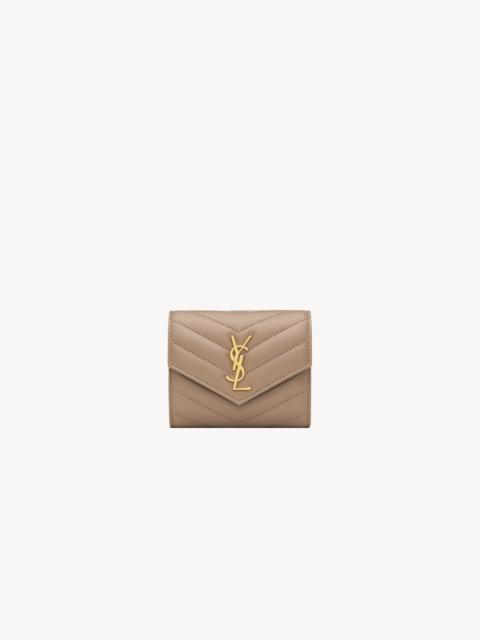 SAINT LAURENT CASSANDRE MATELASSÉ MULTI-FOLD WALLET IN LAMBSKIN