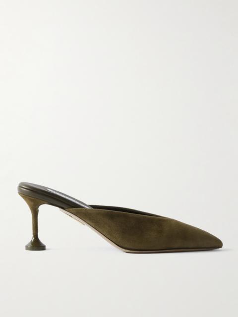 AQUAZZURA Bisous 65 Suede Mules
