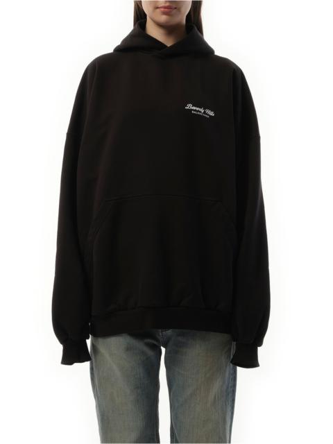 BALENCIAGA Beverly Hills Large Fit Hoodie in Washed Black