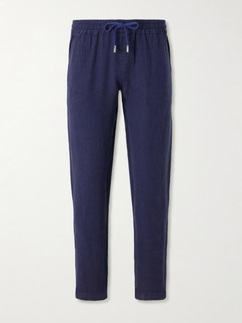 THOM SWEENEY Straight-Leg Linen Drawstring Trousers