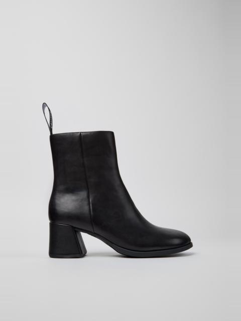 CAMPER Kora Black Leather Ankle Boots for Women.