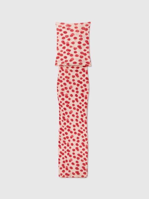 Stella McCartney Raspberry Print Mesh Maxi Dress