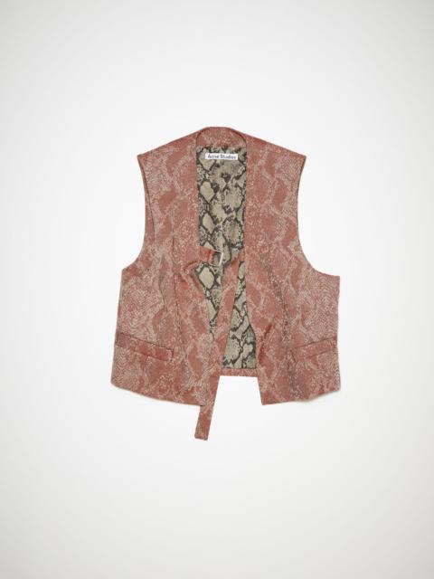 Acne Studios Fitted python vest - Rust red