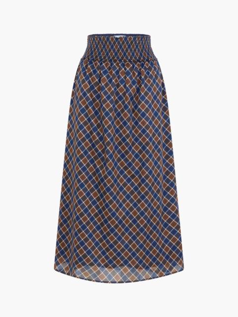 Hill House Home The Delphine Nap Skirt - Wilshire Plaid Chocolate/Navy