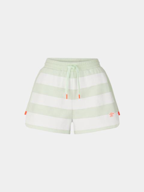 BOGNER Carline Sweat shorts in Light green/White