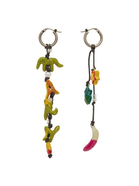 Multicolor Graphic Charm Earrings